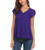 Concep Womens Casual Chiffon Top V Neck Cap Sleeve Plus Size Blouse T Shirts Purple XL