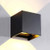 Ralbay Black Modern LED Outdoor Wall Sconce 9W Warm White 3000K Aluminum Waterproof Outdoor Wall Light Adjustable Modern LED Outdoor Up and Down Lighting Wall Sconce  100 265V  Not Dimmable