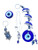 HamamTamam Evil Eye Full Set   Evil Eye Wall Hanger Owl Shaped Evil Eye Keychain Evil Eye Magnet Evil Eye Hamsa Necklace