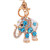 Elephant Keychain Sparkling Keyring Crystal Purse Pendant Rhinestones Handbag Charm  BLUE