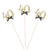 Pack of 10 Gold Glitter 40th Birthday Centerpiece Sticks Number 40 Table Topper Cake Decorations