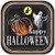Square Ghostly Halloween Dinner Plates 8ct