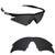 Alphax Stealth Black Optimized Polarized Engraved Replacement Lenses for Oakley M Frame Sweep