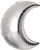 Anagram International Crescent Flat Foil Balloon 26 Silver