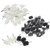 WGCD 40 PCS DC 30V 1A Latching Push Button Switch On Off for Torch Flashlight Light Lamp Wall Outlet, White and Black