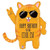 Betallic 33 Cool Cat Birthday Foil Balloon Multicolor