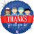 Betallic 18 Thanks Foil Balloon Multicolor