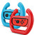 TNP Nintendo Switch Wheel for Joy-Con Controller (Set of 2) - Racing Steering Wheel Controller Accessory Grip Handle Kit Attachment - Nintendo Switch (Red and Blue)