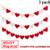 Felt Heart Garland Valentine's Day Bunting Banners String for Wedding, Party, Bridal Shower, Engagement, Home Decorations, Pack of 3