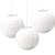 Amscan Frosty White 2405508 Round Paper Lanterns 3ct 9 12