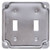 HubbellRaco 803C 2 Toggles 4Inch Square Exposed Work Cover