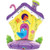 Qualatex 35 Bird House Decorated Foil Balloon Multicolor
