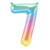 Northstar 16 Number 7Jelli Ombre Airfill Foil Balloon Multicolor