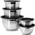 Meal Prep Stainless Steel Mixing Bowls Set Home Refrigerator and Kitchen Food Storage Organizers  Ecofriendly Reusable Heavy Duty By WHYSKO With Black Lids