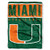 Miami Hurricanes Basic Raschel Throw Blanket 60 x 80