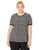 Anne Klein Womens Size Plus Button Back TOP Anne BlackAnne White 1X