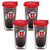 Tervis Utah Utes Logo Tumbler with Emblem and Red Lid 4 Pack 16oz Quartz