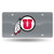 NCAA Rico Industries Laser Inlaid Metal License Plate Tag Utah Utes