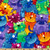 Timeless Treasures Cats & Dogs Happy Cats Multi Fabric by The Yard, Multicolor