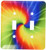 3dRose lsp_123363_2 Rainbow Tie Dye Colorful Art Double Toggle Switch