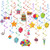 TOYMYTOY Hanging Swirl Decorations 30PCS Rainbow Ceiling Streamers Hanging Whirls for Baby Shower Birthday Party Decorations - 12 Inches in Length
