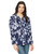 Foxcroft Womens Pearl Coastal Floral Blouse Navy Multi 6