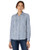 Foxcroft Womens The Hampton Crinkle Check Shirt Navy 14