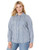 Foxcroft Plus Size Womens The Hampton Crinkle Check Shirt Navy 16W