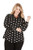 Foxcroft Rhea Plus Clipped Circle Shirt 22W Black