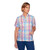 Alfred Dunner Womens Floral Pattern Plaid Burnout Woven TOP Multi L