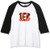 OTS NFL Cincinnati Bengals Mens Rival Raglan Tee Distressed Logo XLarge