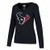 OTS NFL Houston Texans Womens Rival Long Sleeve Tee Distressed Logo Large