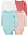 Carters Baby 4 Pack Long Sleeve Bodysuit Set Girls Solid Newborn