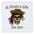 3dRose qs228431 PIRATE SKULL with a Pirate s Life for Me Quilt Square 10 by 10Inch