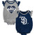 Outerstuff MLB Newborn  Infants Girls Double Trouble Creeper Bib Bootie Set 69 Months Padres