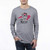 Top of the World North Carolina State Wolfpack Mens TriBlend Long Sleeve Gray Heather Distressed State Icon Teeee Large