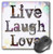 3dRose LLC 8 x 8 x 025 Inches Mouse Pad Jewels and Treasures Live Laugh Love mp337151