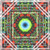 3dRose qs267701 Mandala Zen Innerbalance Harmony Red Green Peace Energy Glowing Chakra Meditation NewageQuilt Square 10 by 10Inch