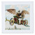 3dRose qs1026673 Vintage Steampunk Flying Machine Dirigible DesignQuilt Square 8 by 8Inch