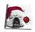 3dRose db628263 Sleeping Bulldog in a Santa Hat Christmas Card Photo Courtesy of Esther MatheusMini Notepad 4 by 4