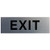 Basic EXIT DoorWall Sign  Silver  Small
