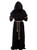 Friar Medieval Hooded Monk Renaissance Priest Robe Costume Cosplay Black
