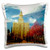 3dRose pc_47504_1 The St. George LDS Temple in Utah edited In An Older Looking Color Palette with Vivid Reds and Blue - pillow Case, 16 by 16"