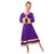 IBAKOM Girl Adult Prom Ballroom Dance Dresses Modern Smooth Waltz Tango Latin Competition Swing Skirt Lady Big Girl Christian Festivals Salsa Dancing Costumes PurpleGold 78 Years