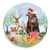 Michel Design Works Melamine Serveware Large Round Platter Garden Party