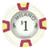 Claysmith Gaming 1 Clay Composite 10 Gram Milano Poker Chips  Sleeve of 25