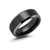 LerchPhi 8mm Black Tungsten Ring for Men Wedding Bands High Polished Bevelled Edge Comfort Fit Size 616