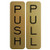 Basic Vertical Push Pull Door Sign Brushed Gold  Small