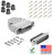 CompuCablePlusUSAcom Best DB25 Male Connector Kit DB25 Male Crimp Type with Metal Hood25 Gold Plated Pro DSub Male PinsStrain Relief Grommet Most Complete DB25 Connector Kit Set
