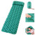 GRM Camping Sleeping Pad with Builtin Pump Upgraded Inflatable Camping Mat with Pillow for Backpacking Traveling Hiking Durable Waterproof Compact Ultralight Hiking Pad Green